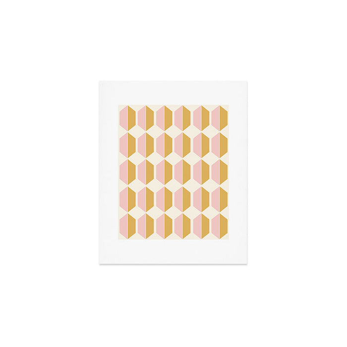 Zola Pattern Shapes - Sunrise Pink and Orange Art Print Gallery Image 1