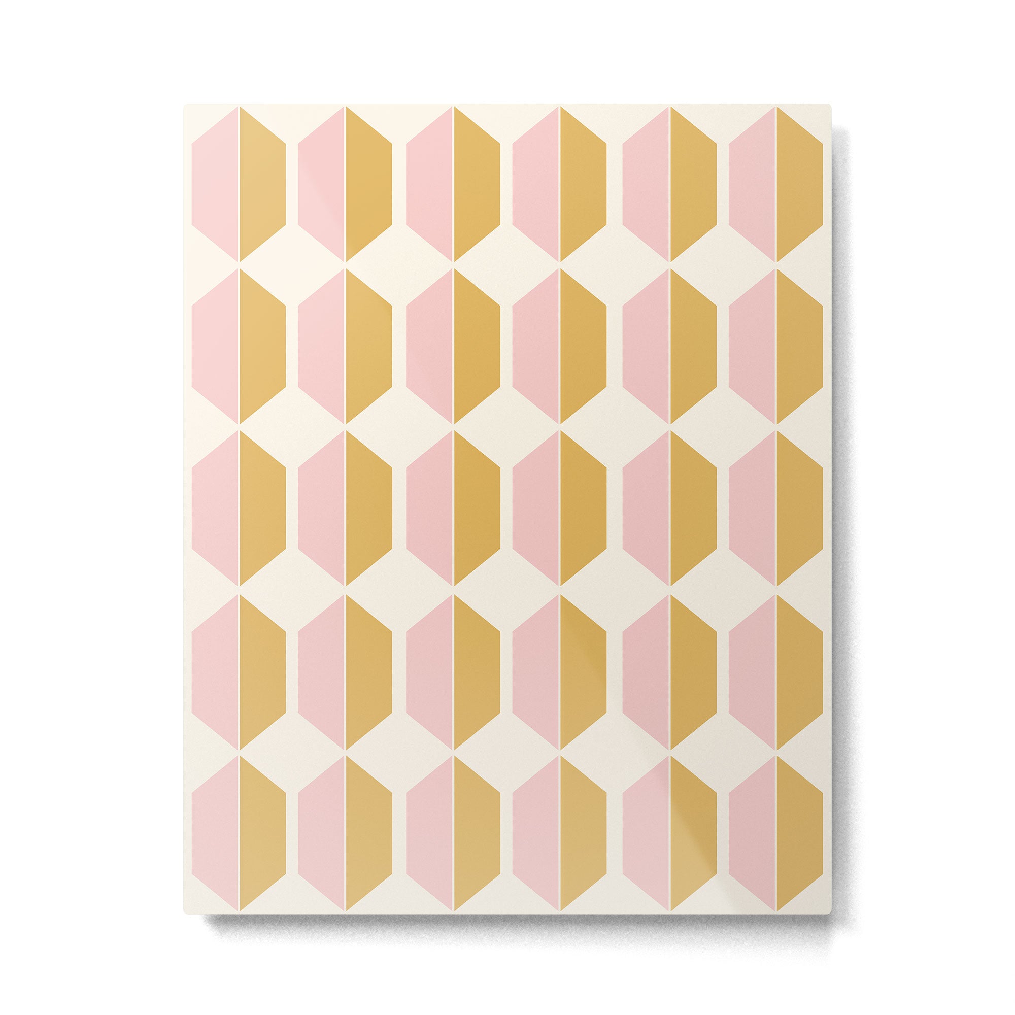 Zola Pattern Shapes - Sunrise Pink and Orange Metal Print Gallery Image 4