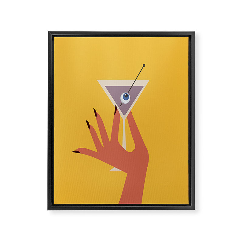 Vodka Martini - Boo Drink Framed Canvas Print Gallery Image 6