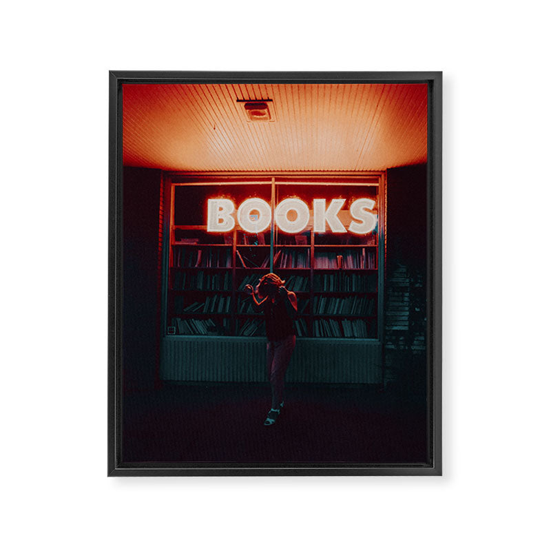 "books!" Framed Canvas Print Gallery Image 6