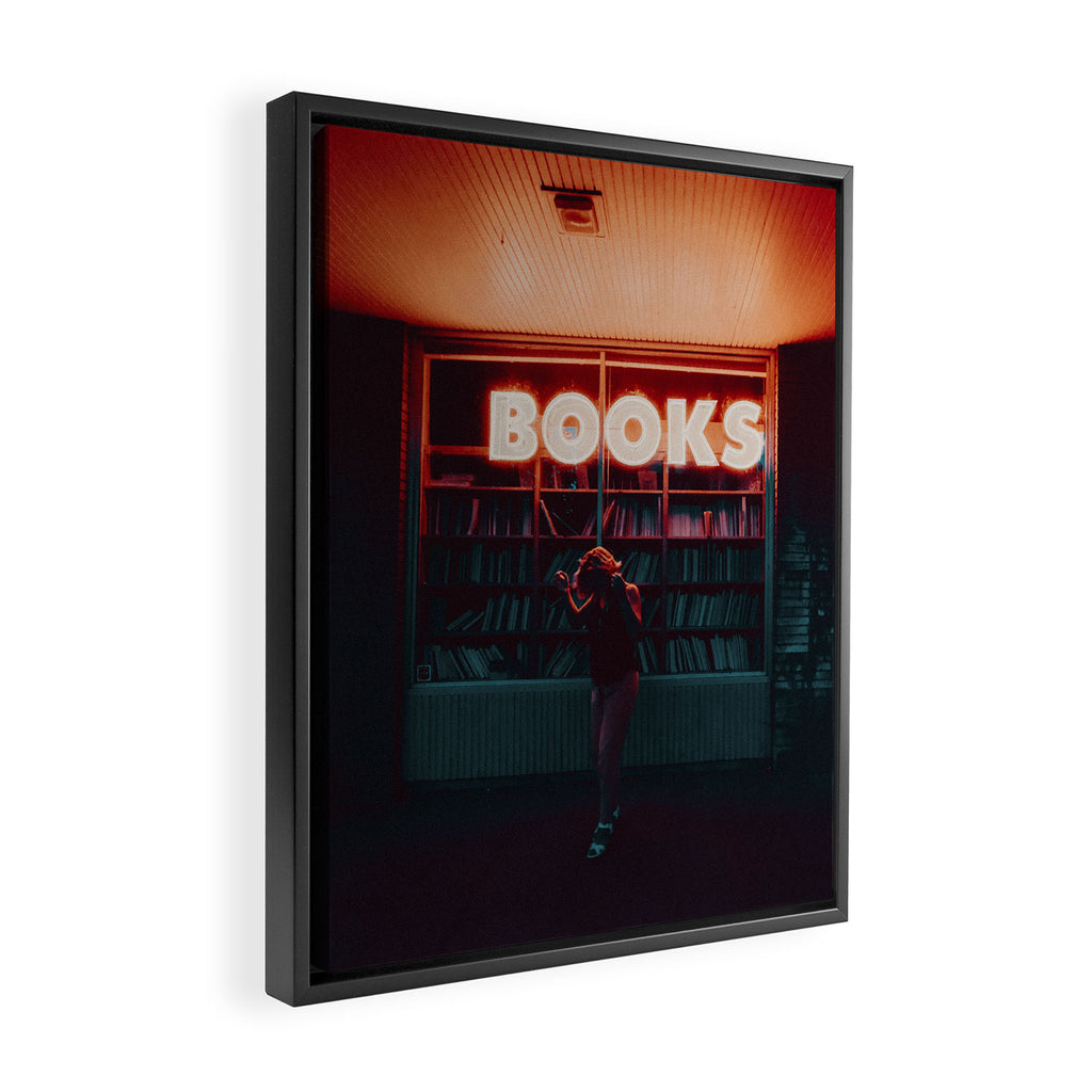 "books!" Framed Canvas Print Gallery Image 2