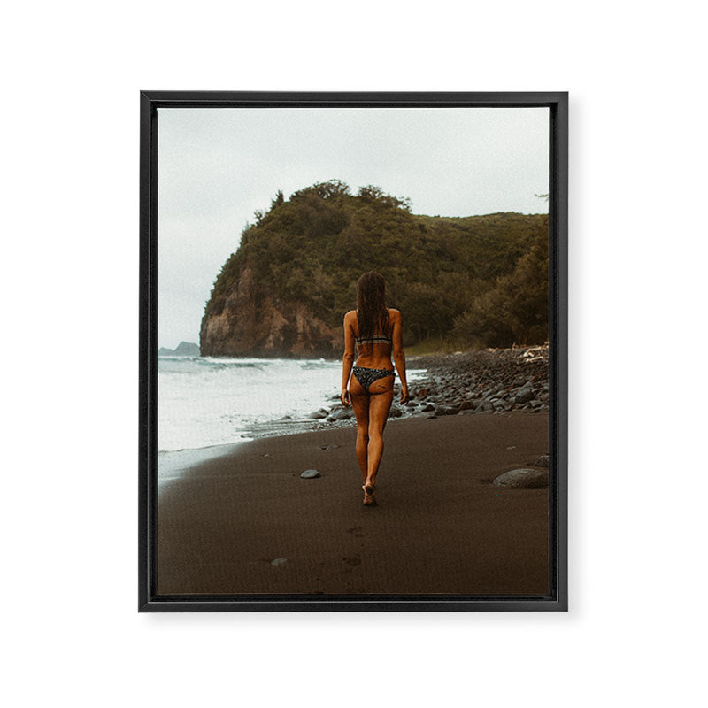 "stormy beach" Framed Canvas Print Gallery Image 6