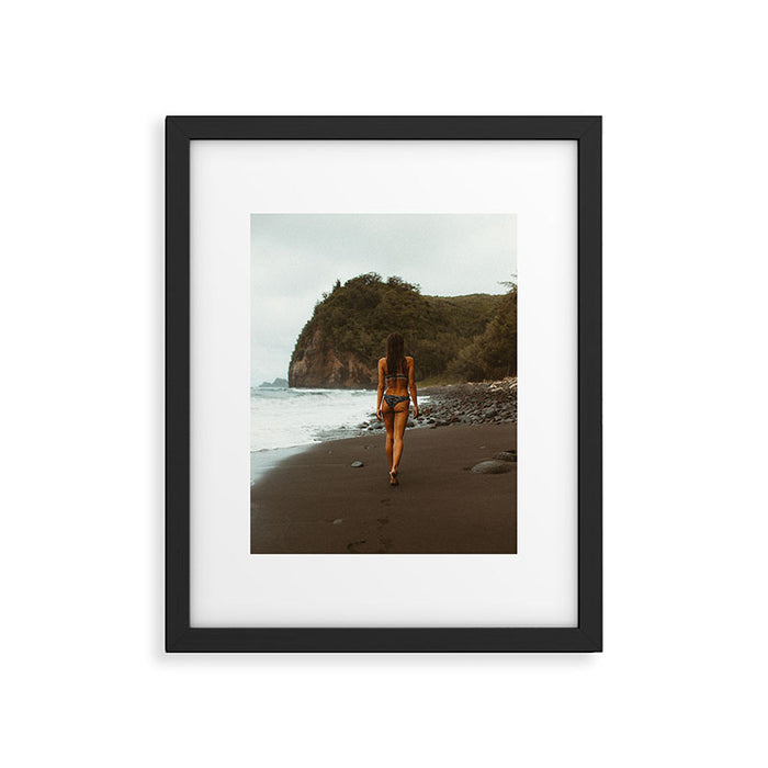 "stormy beach" Framed Art Print Gallery Image 1