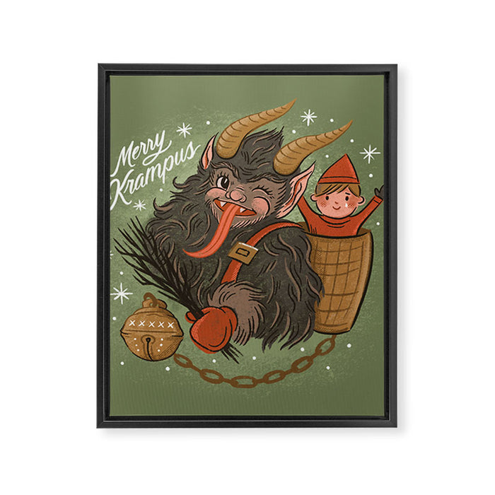 Merry Krampus Framed Canvas Print Gallery Image 1