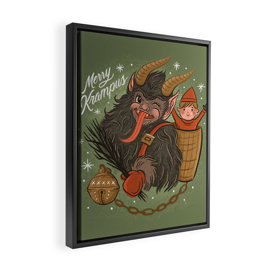 Merry Krampus Framed Canvas Print Gallery Image 2