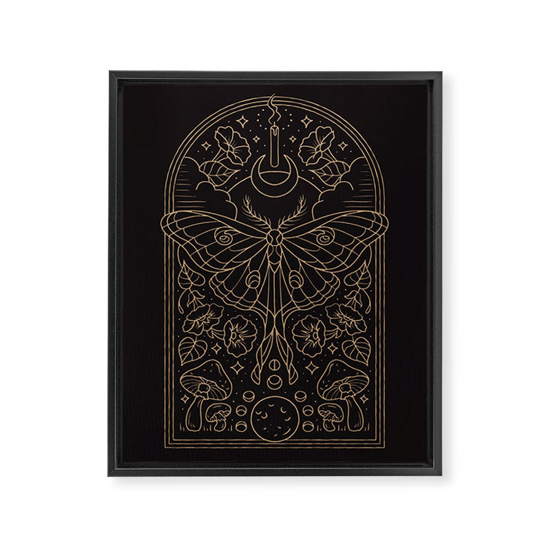 Moon Moth Framed Canvas Print Gallery Image 6
