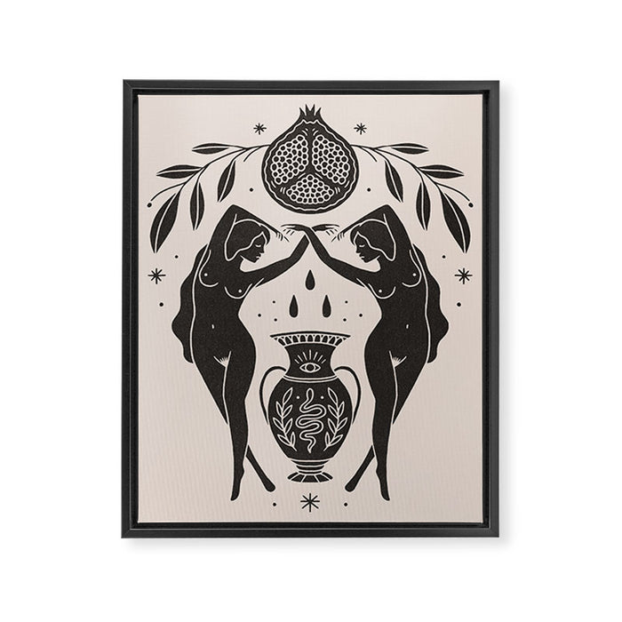 Persephone - Black Framed Canvas Print Gallery Image 1