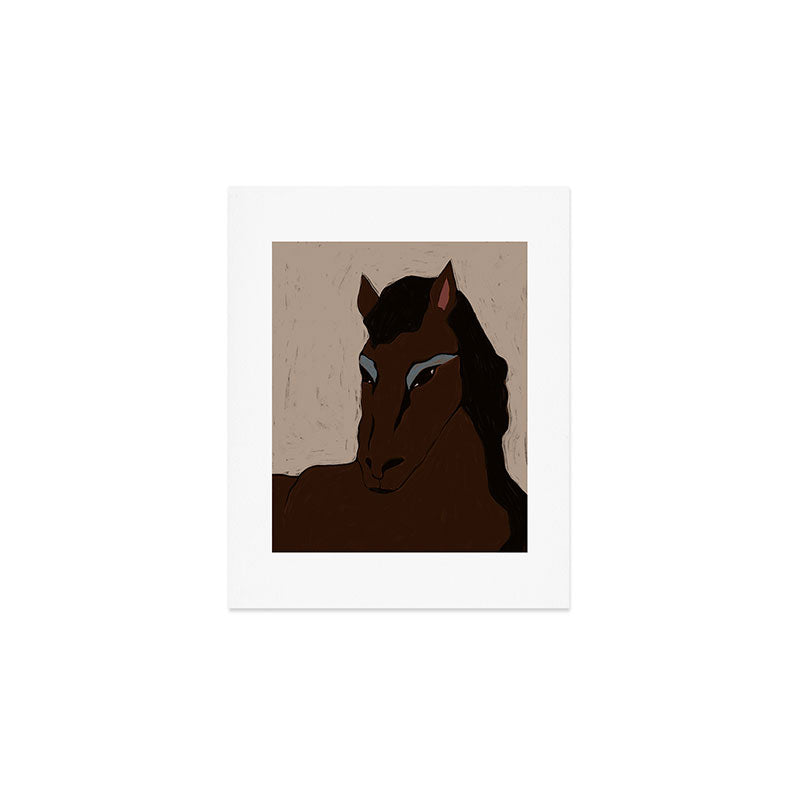 Brown Horse Art Print Gallery Image 1