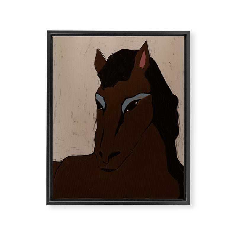 Brown Horse Framed Canvas Print Gallery Image 6