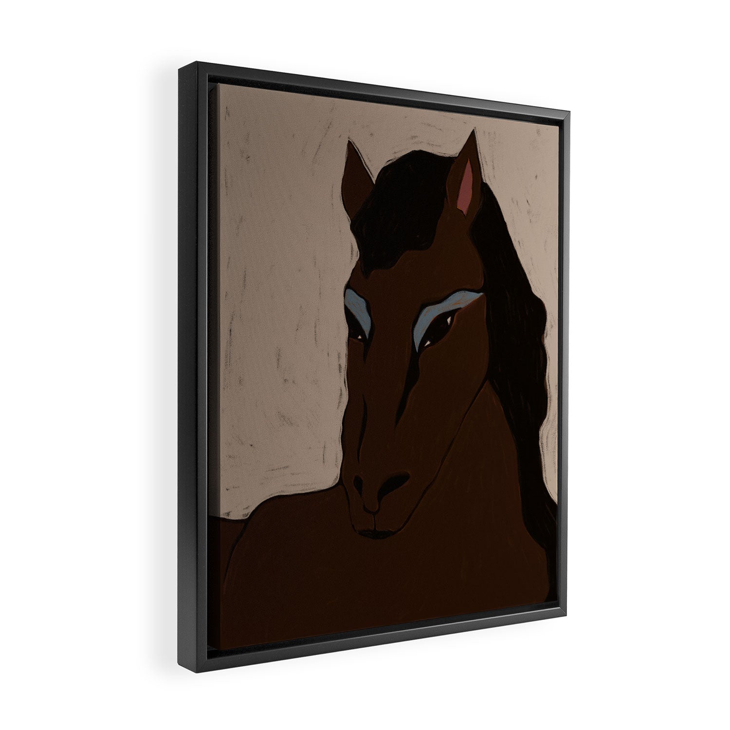 Brown Horse Framed Canvas Print Gallery Image 2