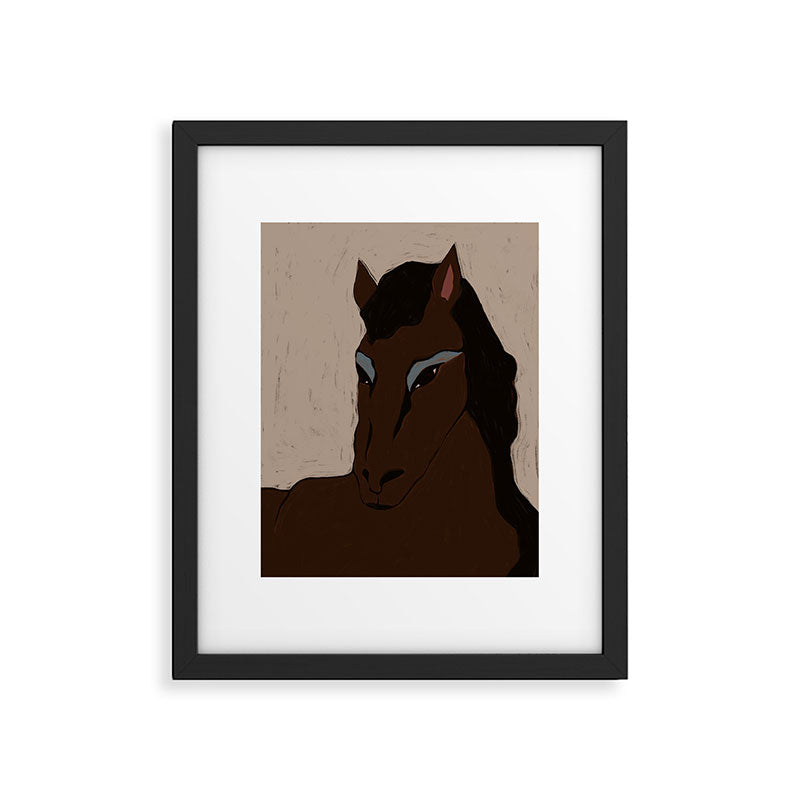 Brown Horse Framed Art Print Gallery Image 5