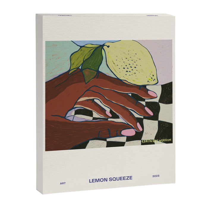 Lemon Squeeze Poster Canvas Print Gallery Image 1