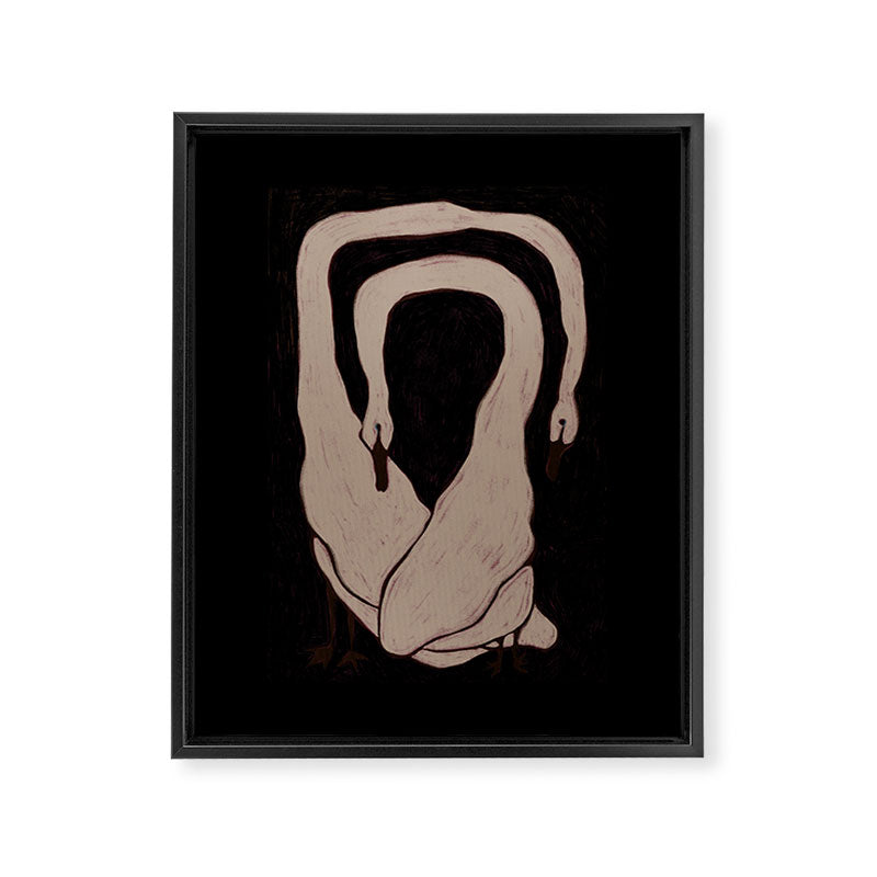 Two Swans Framed Canvas Print Gallery Image 6