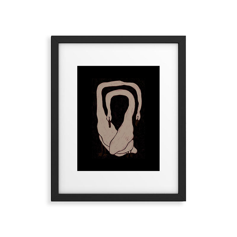 Two Swans Framed Art Print Gallery Image 5