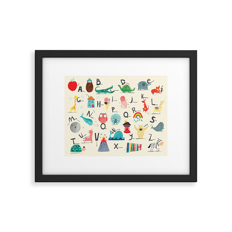 Animal Alphabet (Landscape) Framed Art Print Gallery Image 5