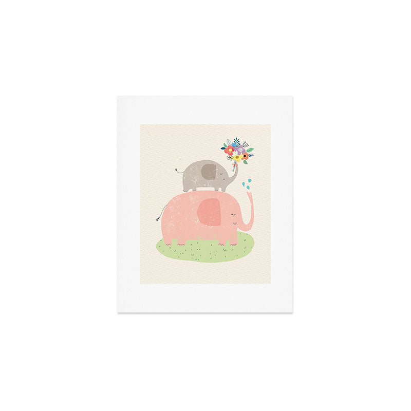 Elephants Art Print
