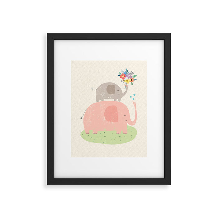 Elephants Framed Art Print Gallery Image 1