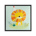 Juvenile Lion Framed Canvas Print Gallery Image 3