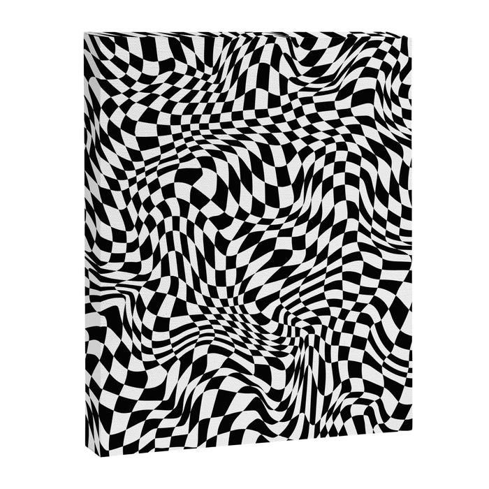 TIME MOVES SLOWLY (warped geometric pattern) Canvas Print Gallery Image 1