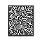 TIME MOVES SLOWLY (warped geometric pattern) Framed Canvas Print Gallery Image 8