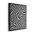 TIME MOVES SLOWLY (warped geometric pattern) Framed Canvas Print Gallery Image 2