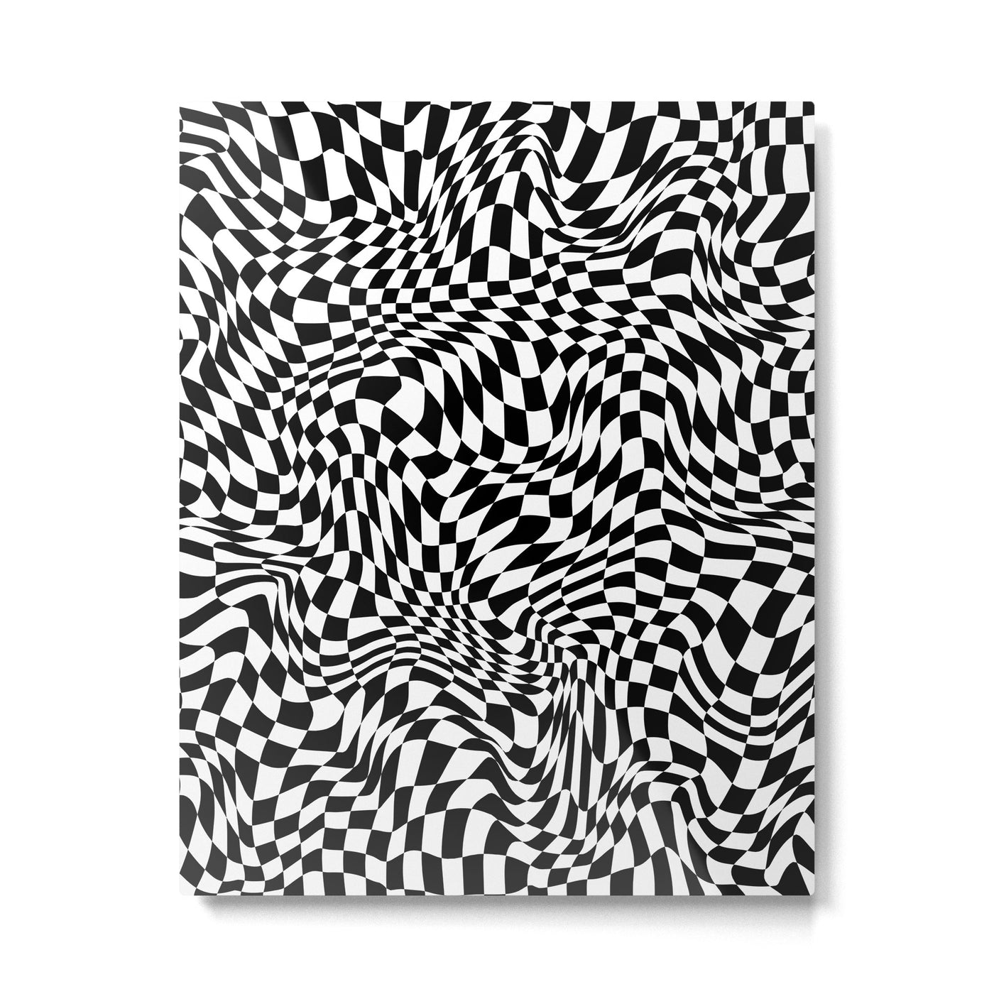 TIME MOVES SLOWLY (warped geometric pattern) Metal Print