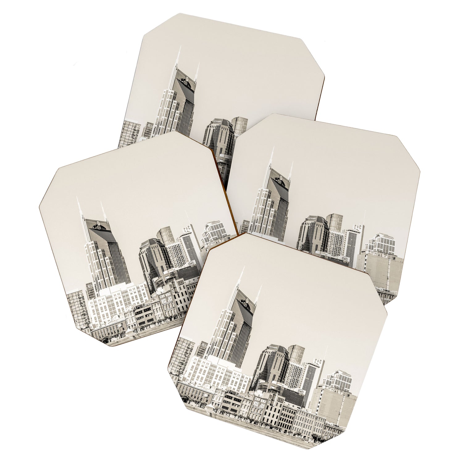 Nashville No. 3 in Sepia Coaster Gallery Image 1