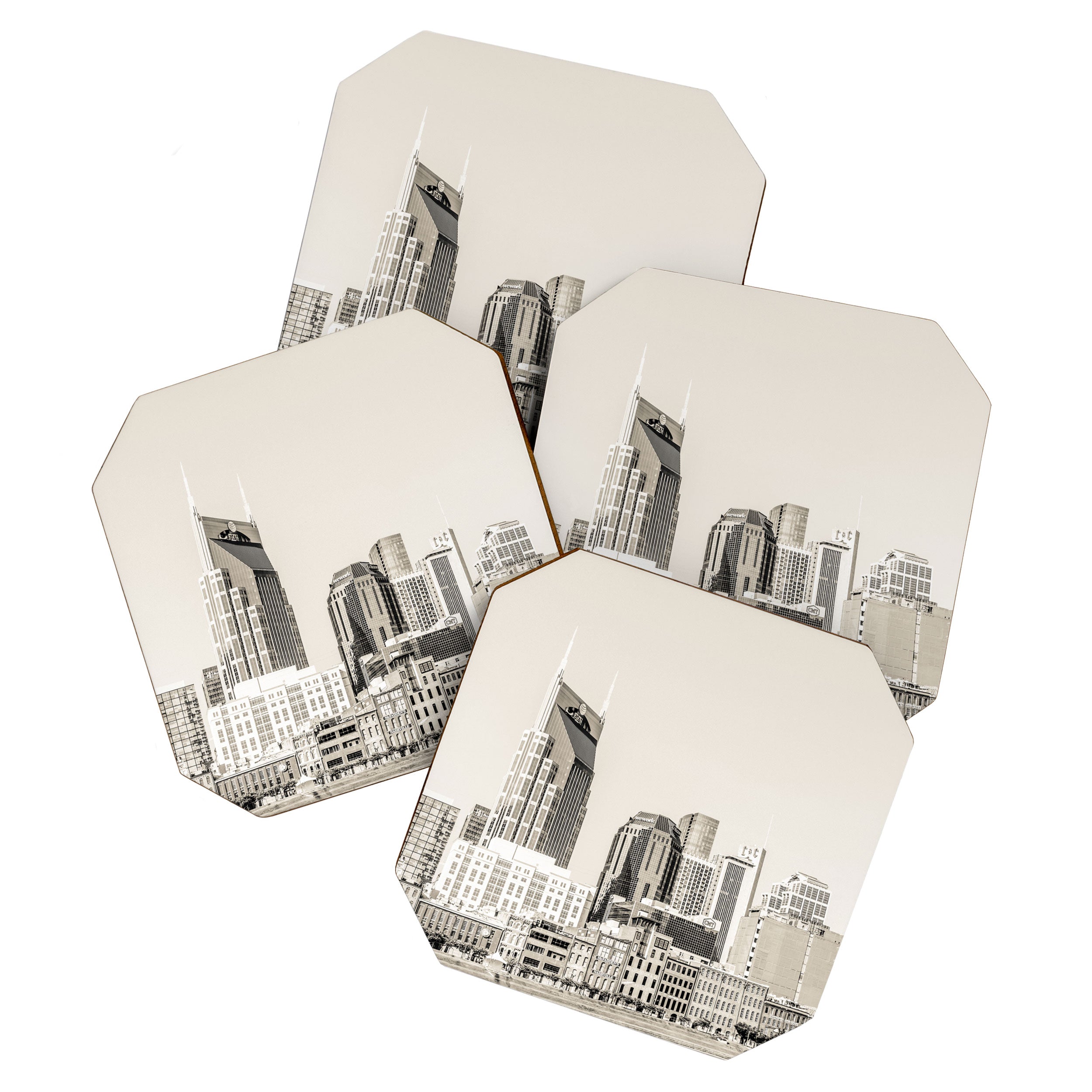 Nashville No. 3 in Sepia Coaster Gallery Image 1