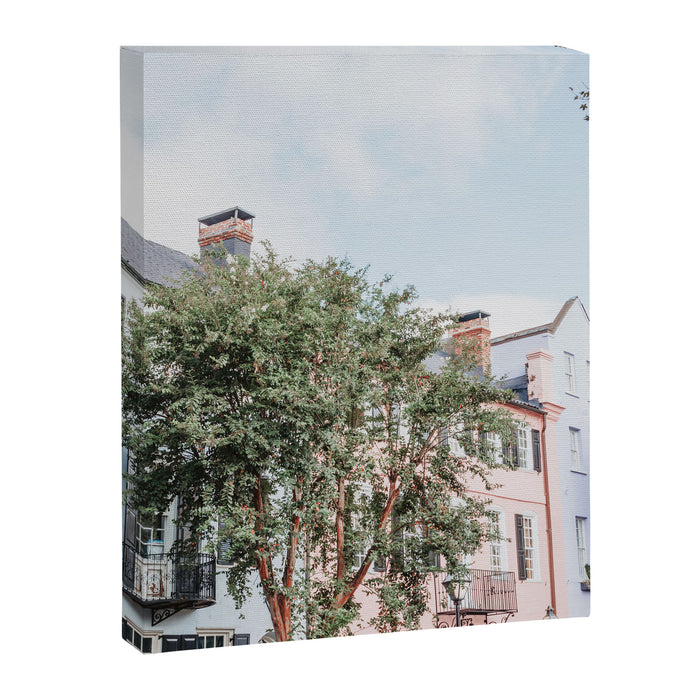 Rainbow Row No. 1 Colorful Charleston Photography Canvas Print Gallery Image 1