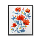 Watercolor Flowers Framed Canvas Print Gallery Image 6