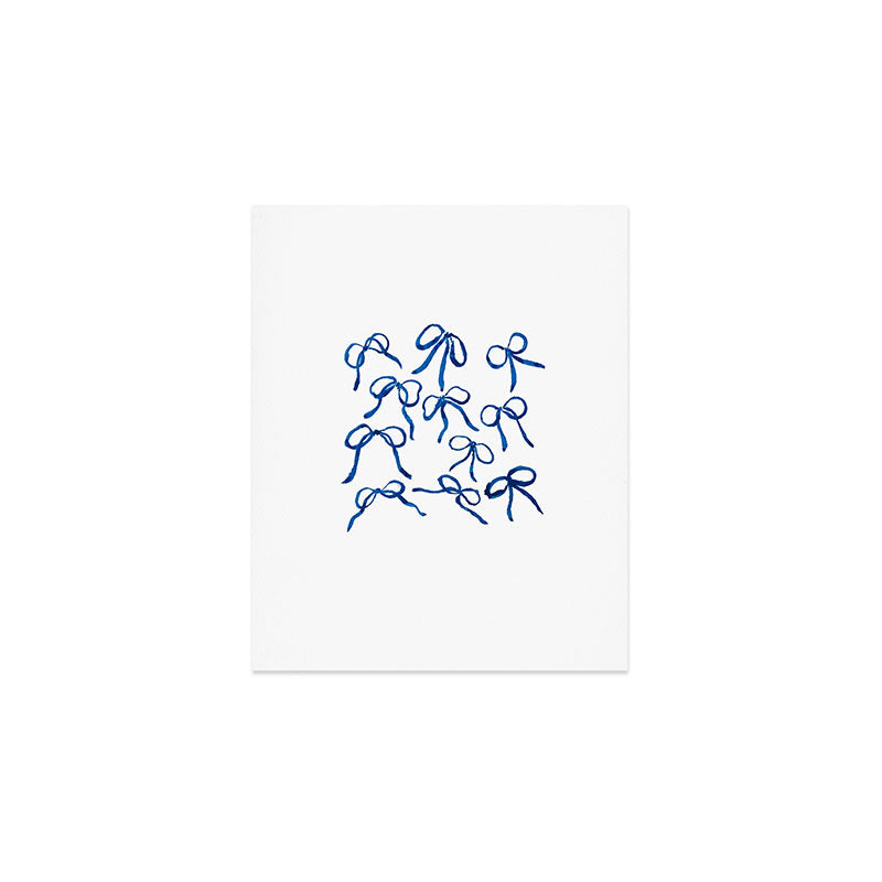 Indigo Bows - Frankie Blue Art Print Gallery Image 1