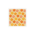 Retro 60s 70s Flowers Pattern Orange #pattern #vintage  Art Print Gallery Image 1