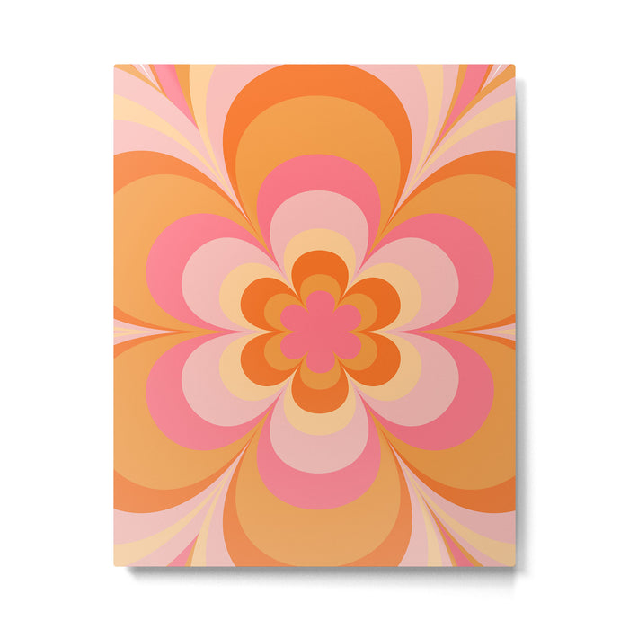 Retro Flower Metal Print Gallery Image 1