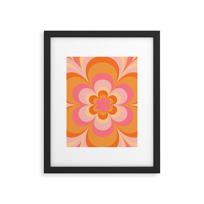 Retro Flower Framed Art Print Gallery Image 1