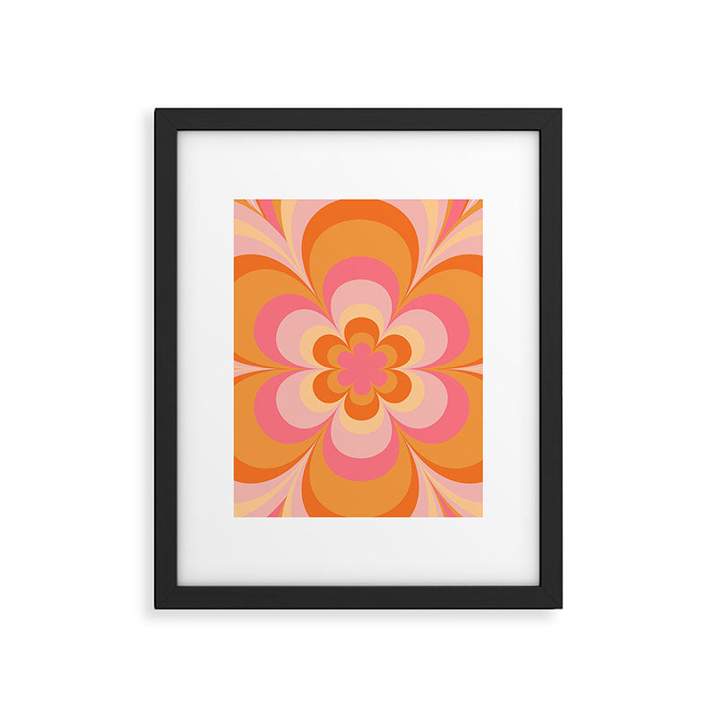 Retro Flower Framed Art Print Gallery Image 6
