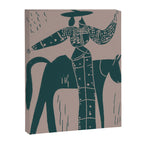 Showstopper Jade Denim - Modern Cowgirl Illustration Canvas Print Gallery Image 6