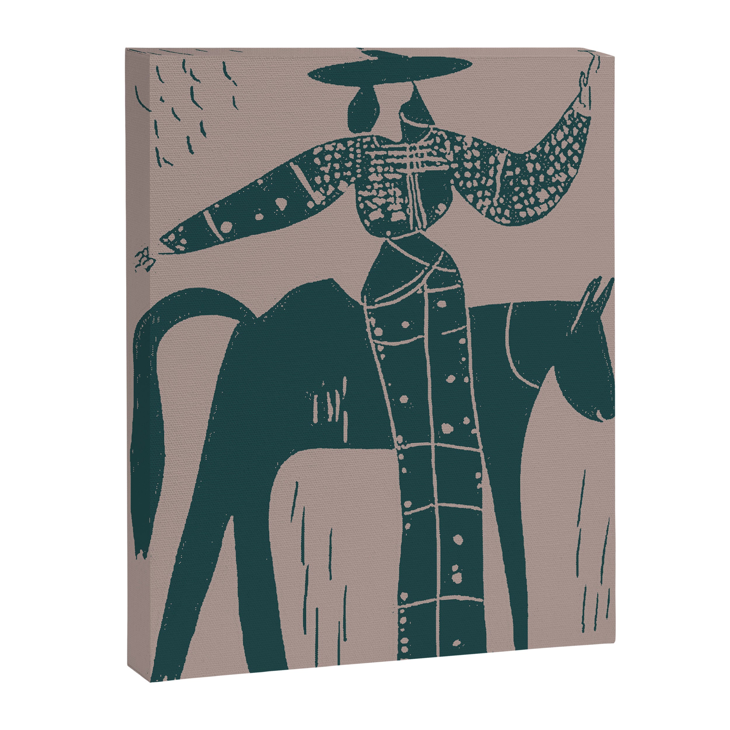 Showstopper Jade Denim - Modern Cowgirl Illustration Canvas Print Gallery Image 6