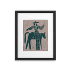 Showstopper Jade Denim - Modern Cowgirl Illustration Framed Art Print Gallery Image 5