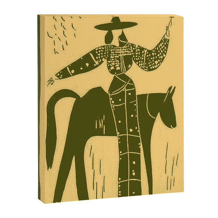 Showstopper Olive Yellow Canvas Print Gallery Image 1