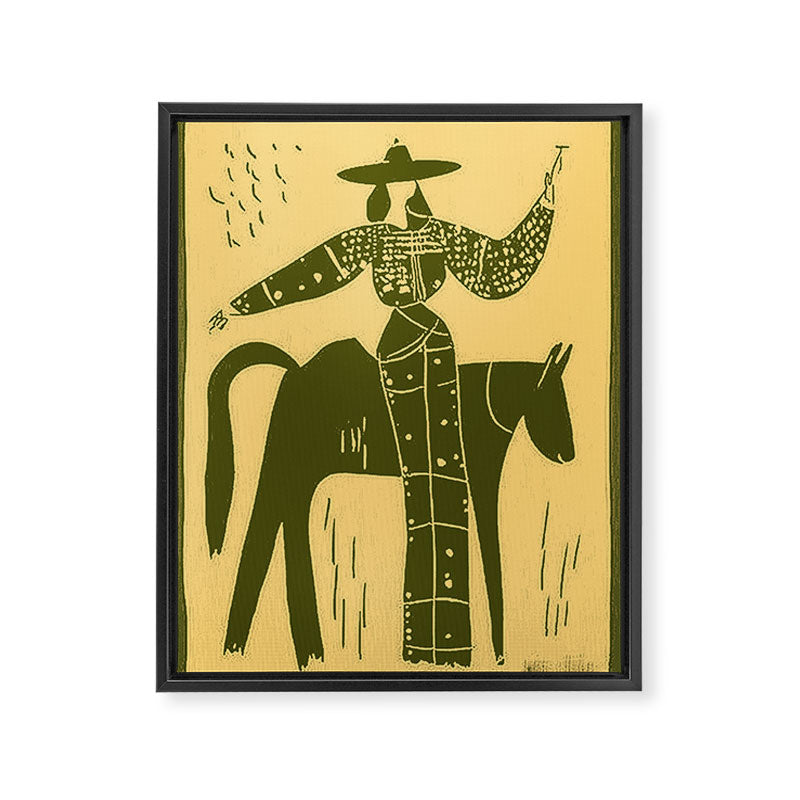 Showstopper Olive Yellow Framed Canvas Print Gallery Image 6
