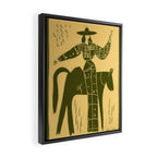 Showstopper Olive Yellow Framed Canvas Print Gallery Image 2