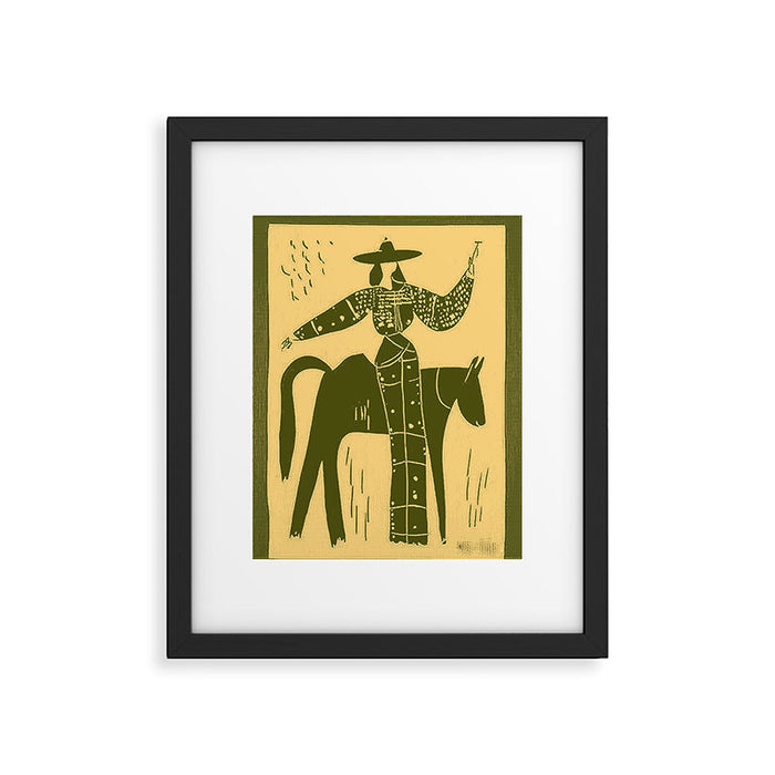 Showstopper Olive Yellow Framed Art Print Gallery Image 1