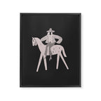 Solo Rider - Charcoal Framed Canvas Print Gallery Image 6