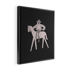 Solo Rider - Charcoal Framed Canvas Print Gallery Image 2