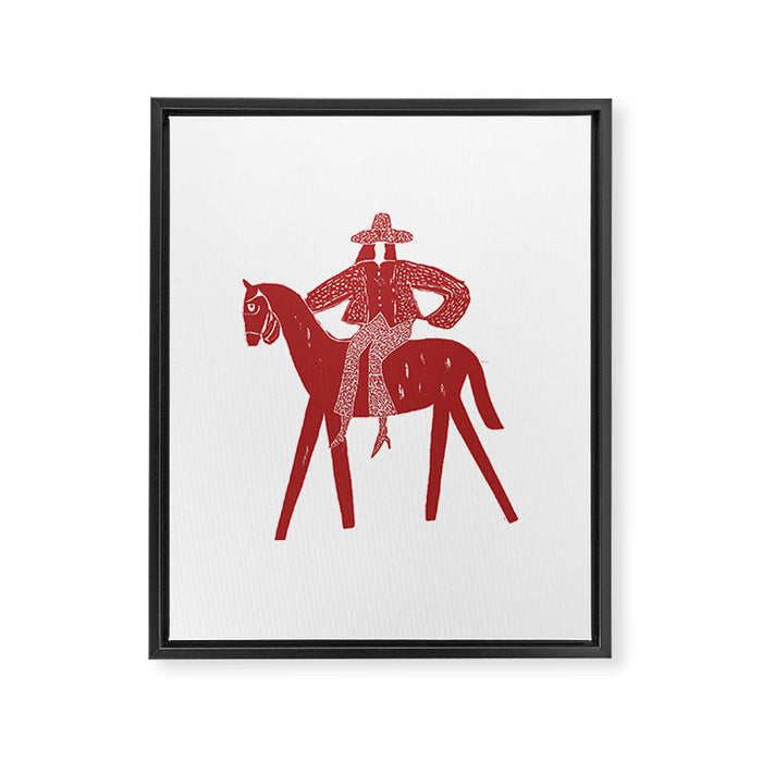Solo Rider - Cherry Framed Canvas Print Gallery Image 1