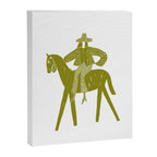 Solo Rider Dark Moss â Minimalist Cowboy Art Canvas Print Gallery Image 6