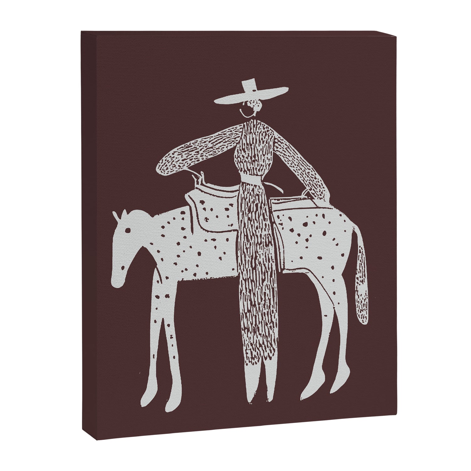 Solo Steady - Burgundy Canvas Print Gallery Image 3