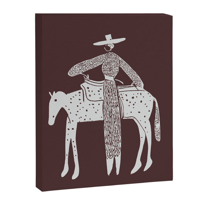 Solo Steady - Burgundy Canvas Print Gallery Image 1