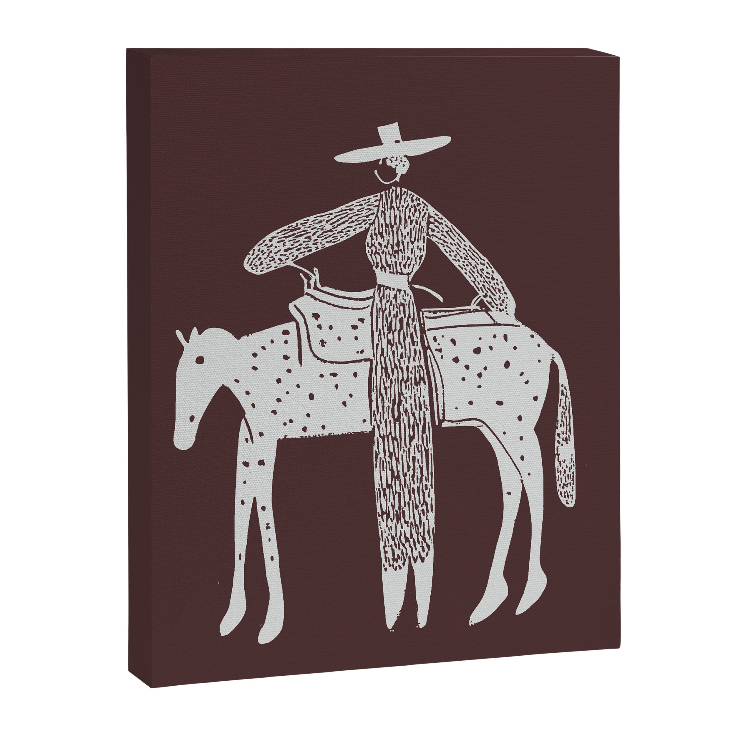 Solo Steady - Burgundy Canvas Print Gallery Image 6
