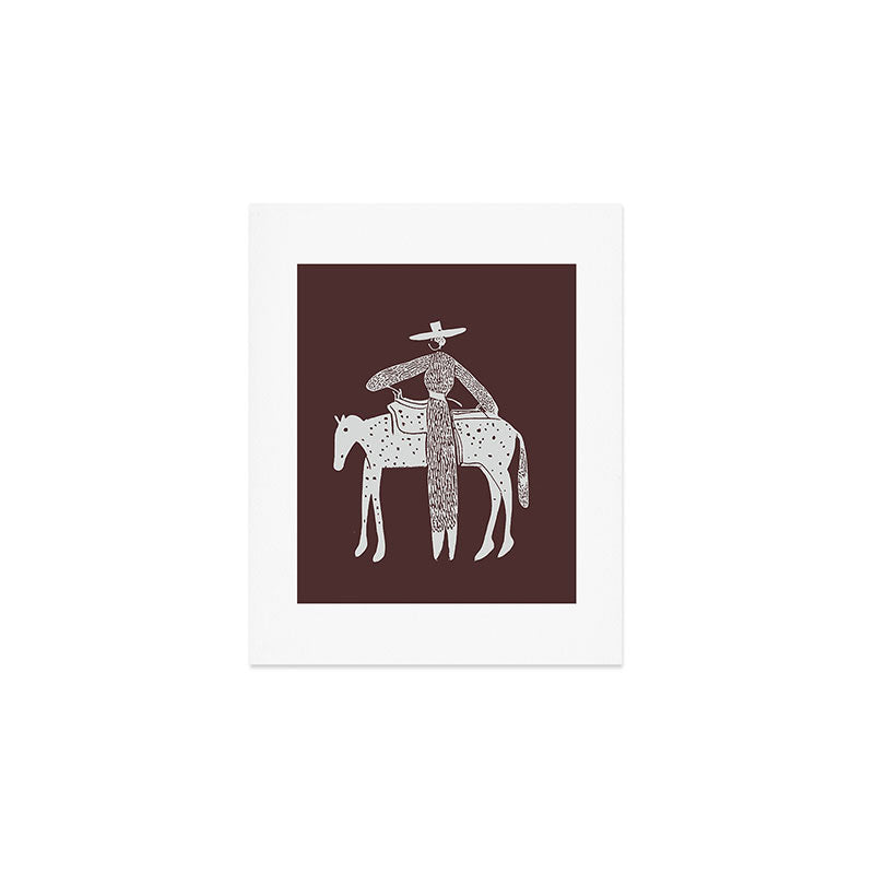Solo Steady - Burgundy Art Print Gallery Image 1